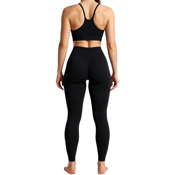 Gymshark Womens‎ Scrunch Leggings Small Black High Waist Seamless NWOT - Picture 7 of 11